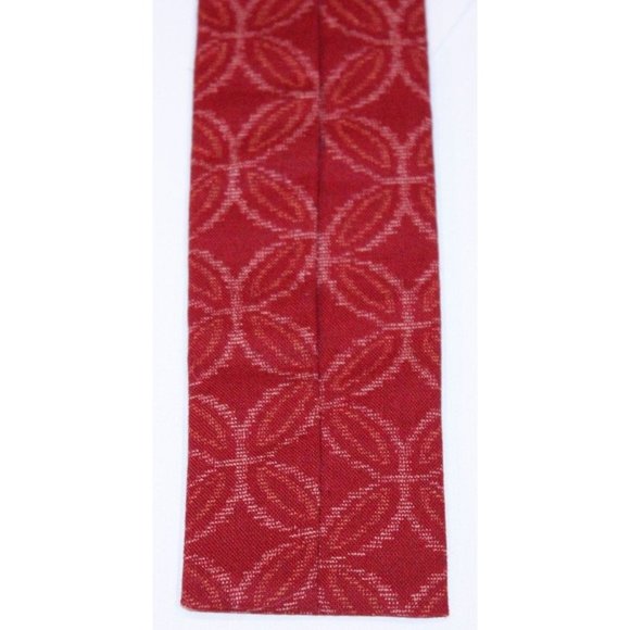 KNOTTERY Straight Edge  SUIT TIE Burgundy Prints 100% COTTON - Picture 1 of 2